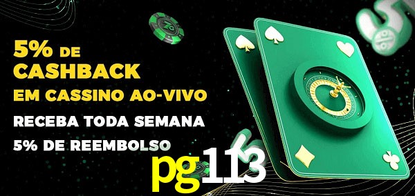Promoções do cassino ao Vivo pg113
